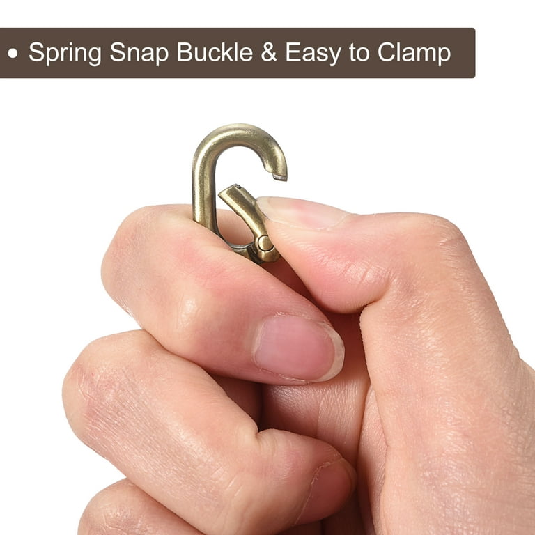 TSV Aluminum Carabiners D Ring Clip Hook, 2 inch Carabiner Clip D Shape Buckle Spring Snap Hook Keyring for Backpack Water Bottle Key Outdoor Camping