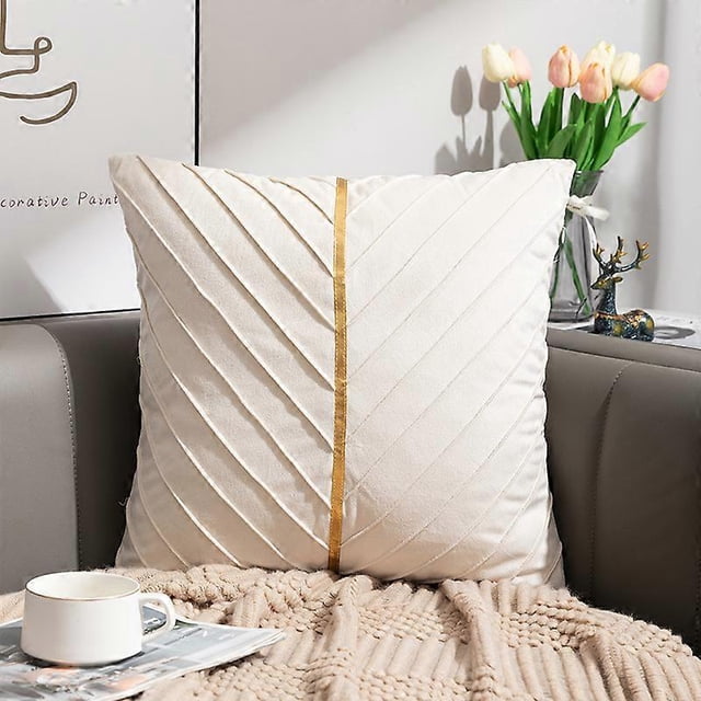 Fundas de cojín de 45 cm x 45 cm para sofá cama, cojines coloridos de terciopelo suave, funda de almohada con cremallera invisible
