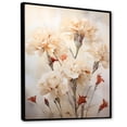 thumbnail image 2 of Designart "Simplistic Carnation Cluster I" Carnations Floater Framed Canvas Art Print, 2 of 5