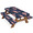 Multicolor 1, variant on ADECORIVY Flamingo Picnic Table Cover with Bench Covers, Waterproof Camping Table Cover with Elastic Edges, Fitted Tablecloth for Rectangle Tables, Outdoor Essentials 72 Inch