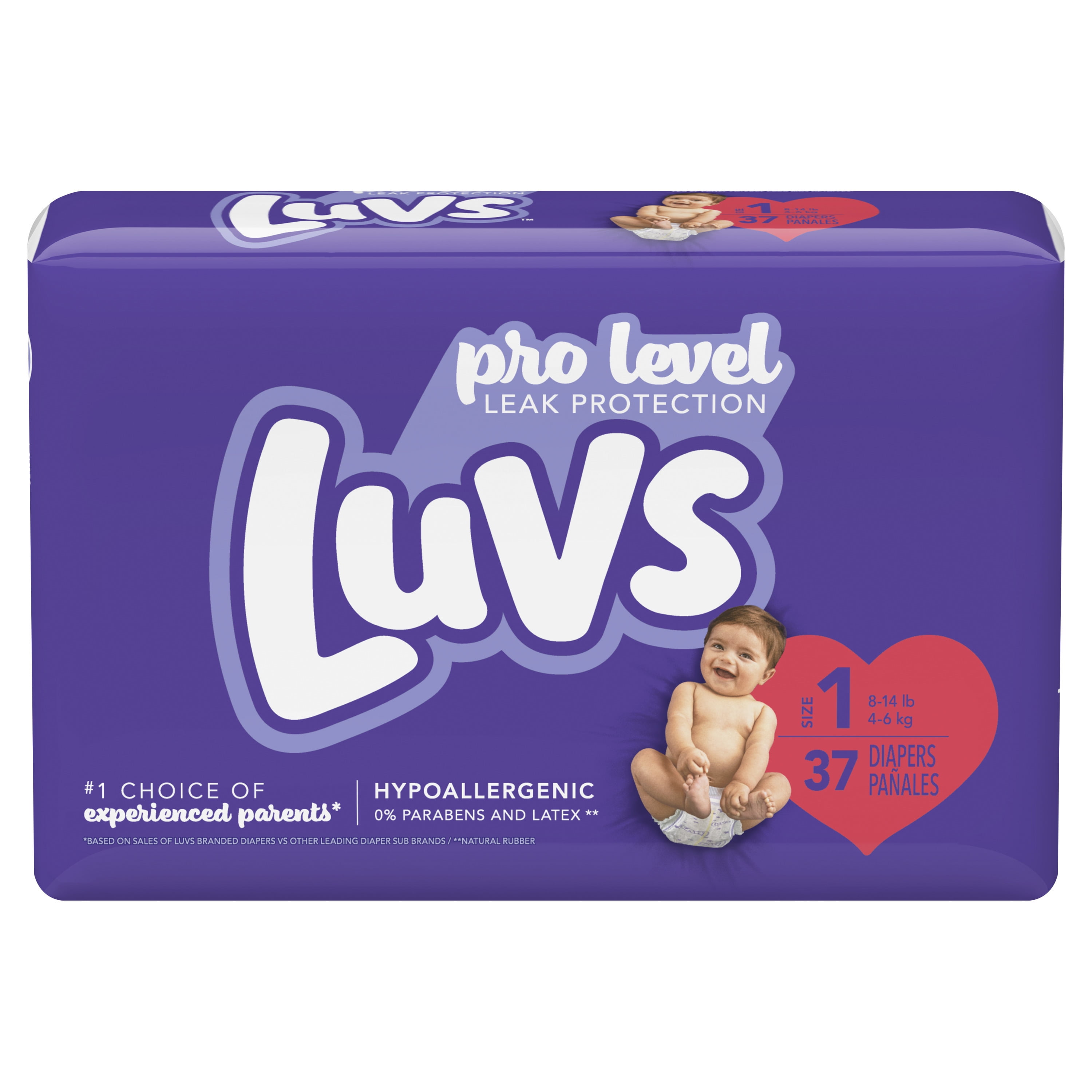 Luvs Pro Level Leak Protection Diapers Size 1 37 Count