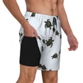 thumbnail image 3 of Haiem Sea Turtle Mens Swim Trunks with Compression Liner 2 in 1 Swimming Shorts Stretch Swimwear Quick Dry,Board Shorts-XX-Large, 3 of 9