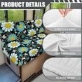 thumbnail image 6 of XYZCANDO Floral RV Dinette Cushion Covers Daisy RV Accessories Universal Cushion Covers for Couches and Sofas Comfortable Loveseat Sofa Chair Cover Furniture Protector Camper Must Haves Black, 6 of 7