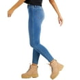 thumbnail image 2 of Dollhouse BETA Juniors' Curvy High Rise Skinny Jeggings, US 3, 2 of 4