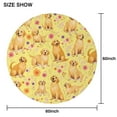 thumbnail image 6 of Golden Retrievers and Pioneer Flower Round Tablecloth 60"x60",Wrinkle Wipeable Table Cloth for Kitchen Dining Room Picnic Patio Party, 6 of 6