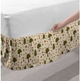 thumbnail image 2 of Woodsy Bed Skirt, Furry Woodland Wild Animals in the Nature Squirrels Fox Birds, Elastic Bedskirt Dust Ruffle Wrap Around for Bedding Decor, 4 Sizes, Beige Fawn, by Ambesonne, 2 of 2
