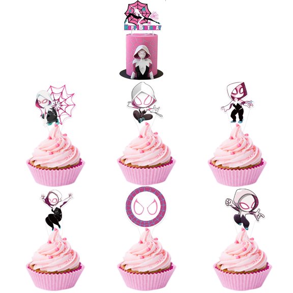 13pcs Spidey Birthday Decorations Cake Toppers, Cute Cartoon Birthday Party Cake Decorations For Boys Girls Birthday Party