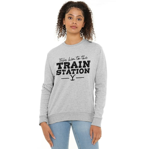 Yellowstone Train Station Yellowstone Women's Crew Sweatshirt