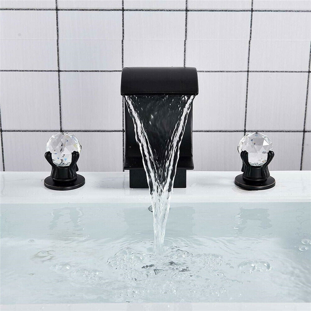 Senlesen Brass Orb Waterfall Bathroom Faucet