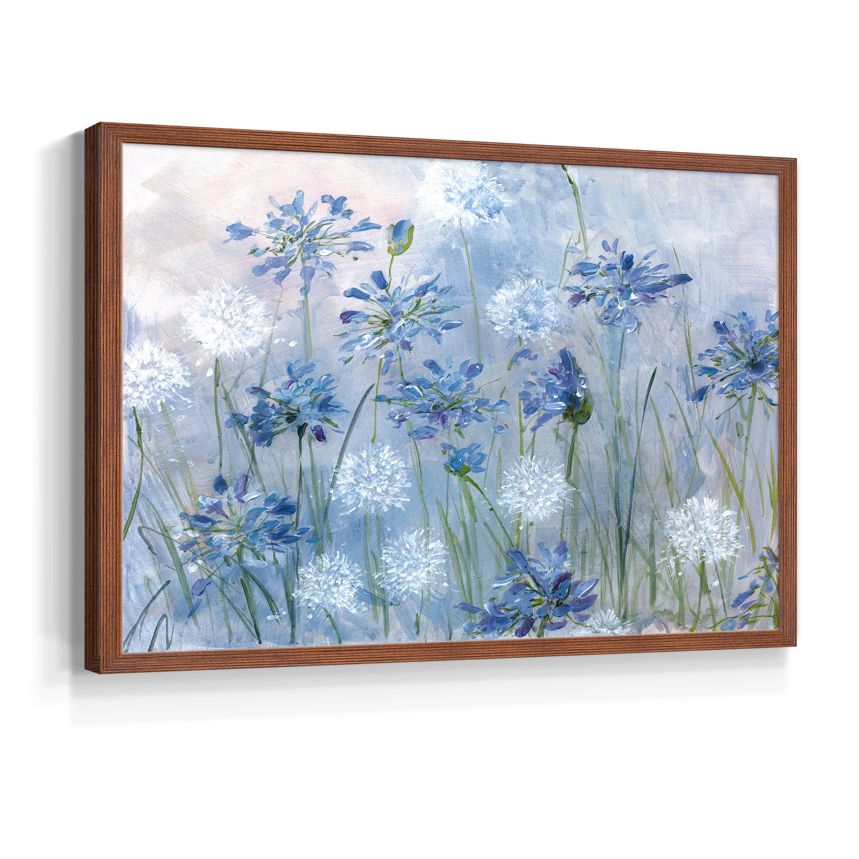 Dandelion and Agapanthus by Sally Swatland - Restickable Framed Giclée Print