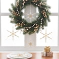 thumbnail image 5 of Snowflake Beads Christmas Ornaments for Tree Wreath Mantel Fireplace Home Holiday Party Hanging Decor, 5.9in Plastic Metal Pendant for Winter Window Garland Festive Decor, Christmas Wreath, Gold, 5 of 6