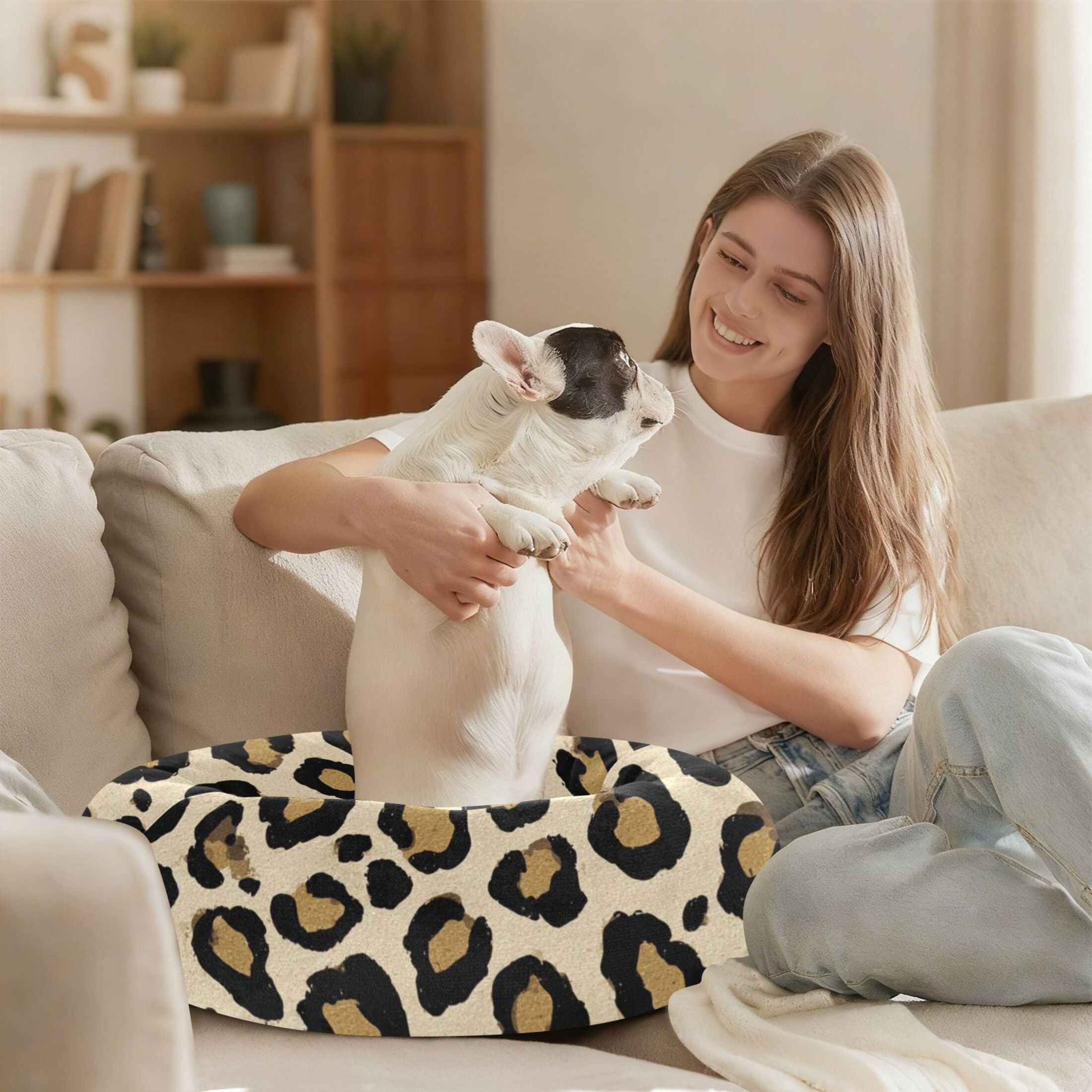 Pet Bed Pet Mat Cozy Removable & Washable Comfort For Cats And Dogs Leopard Print Vector