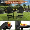 thumbnail image 6 of FUNBERRY Tall Adirondack Chair, All Weather High Top Balcony Chairs with Cup Holder, 6 of 9