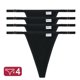 thumbnail image 3 of Bragas de algodón para mujer, ropa interior Sexy con parte trasera en T, lencería íntima de tiro bajo, tangas con correa ajustable, 4 unidades por juego, 3 of 5