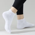 thumbnail image 4 of Babcutegg Womens Pilates Socks Soild Color Non-Slip Ankle Length Tight Fitting Breathable and Comfortable Athletic Wear for Women White Size Free Size, 4 of 8