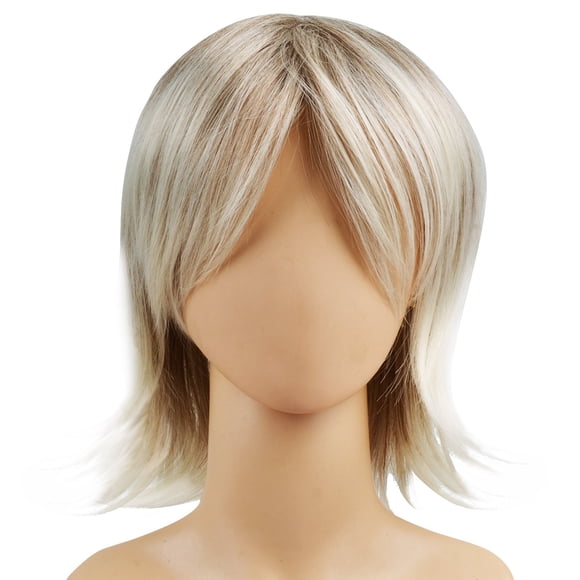 Peluca Ecvtop Rubia para Hombre de Cabello Corto para Cosplay