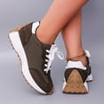thumbnail image 5 of Rokment Women Retro Color Block Running Trainners Skate Shoes Comfortable Suede Platform Non Slip Jogging Walking Tennis Sneakers for School Streetwear Casual, 5 of 9