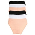 thumbnail image 6 of Angelina Women's High-Cut Cotton Bikini Panties with Ruched Center Back (6-Pack), 6 of 7
