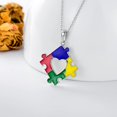 thumbnail image 2 of Collar LONAGO de plata de ley 925 para mujeres con conciencia del autismo, 2 of 7