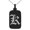 Black, variant on Stainless Steel Letter K Initial Old English Monogram Engraved Small Rectangle Dog Tag Charm Pendant Necklace