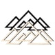 thumbnail image 1 of Mountains Wall Panel 2Pcs Black Wood Grain Bedroom Wall Decoration Simple Design Wooden Art, 1 of 1