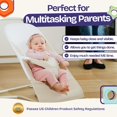 thumbnail image 2 of ComfyBumpy Ergonomic Baby Bouncer Seat - Portable Bouncing Chair with Adjustable Height-Oatmeal, 2 of 7