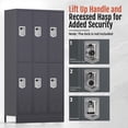thumbnail image 5 of KAER Metal Locker, 6 Door Storage Locker with Hook, Storage Cabinet for Home, Office, Gym, Workshop-Gray, 5 of 8