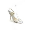Pre-owned|Jimmy Choo Womens Metallic Slingback Stiletto Pumps Silver Leather Size 37 7