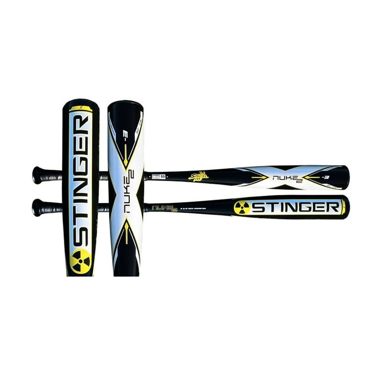 Stinger Nuke 2 BBCOR Aluminum Baseball Bat Drop -3, Black, 33/30