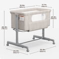 thumbnail image 5 of Babyomi Baby Bassinet with Adjustable 6-Level Height, Bedside Crib for Newborn, Beige, 5 of 6