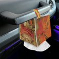 thumbnail image 7 of POLERO PU Leather Waterproof Tissue Box Holder, Square Napkin Facial Tissues Boxes Dispenser, Cute Kitty Leaves Print Home Office Car Tissue Holder Decorative Container, 7 of 7