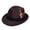 Coffee, variant on Western Cowboy Jazz Hat Unisex Oktoberfest Ethnic Style Wide Brimmed Headwear for Daily Outdoor Activities Brown