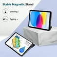 thumbnail image 4 of AmPm pour iPad 10e Génération Étui 2022 10.9 Pouces, étui Protectrice Mince Trifold Support Léger Dos Rigide Intelligent pour iPad 10e Gén -Bleu Marine, 4 of 7
