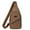 Brown, variant on Sling Bag for Women Men, Sling Backpack with Usb Hole ,Canvas Chest with Headphone Hole, Daypack Crossbody Backpack for Travel Sports Running Hiking