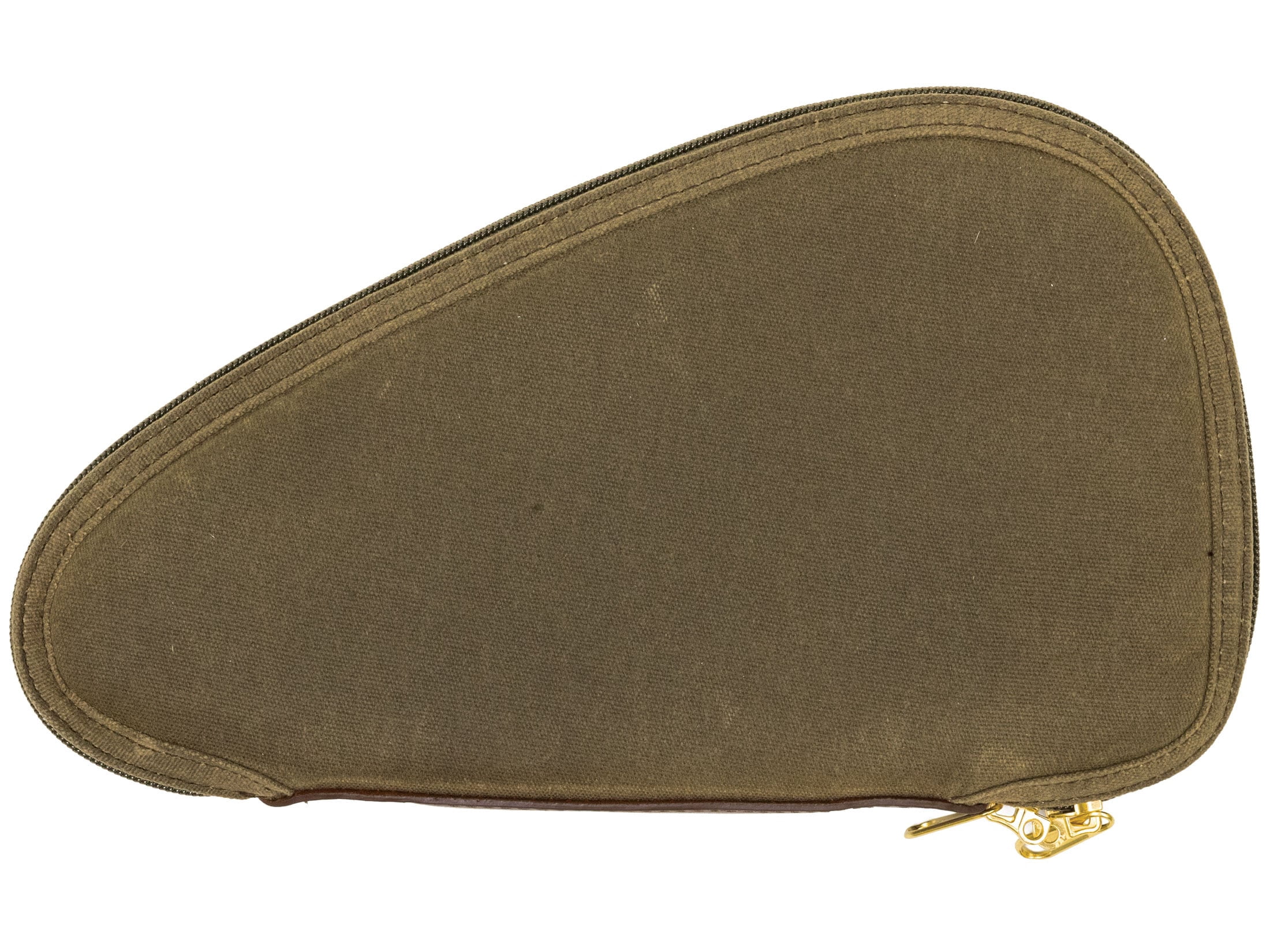 MidwayUSA Waxed Canvas Pistol Case Large Olive Brown
