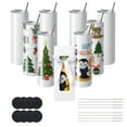 thumbnail image 1 of VEVOR Lot de 8 Gobelets de Sublimation de 30 Oz, Tasses Vierges Droites et Fines en Acier Inoxydable, Gobelet à Double Paroi en Acier Inoxydable pour Transfert Thermique Cadeaux Personnalisés, 1 of 9