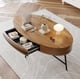 thumbnail image 1 of Mid-century moderno oval coffee mesa con cajón - 47.2\, 1 of 7