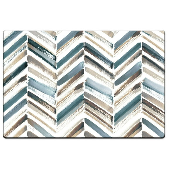 CounterArt "Painted Chevron" Decorative Kitchen Floor Mat