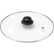 6.7" Glass Slow Cooker Lid, Replacement Round Glass Lid, Universal Tempered Glass Lid with Sturdy Handle for Frying Pans, Thickened and Transparent Cookware Cover