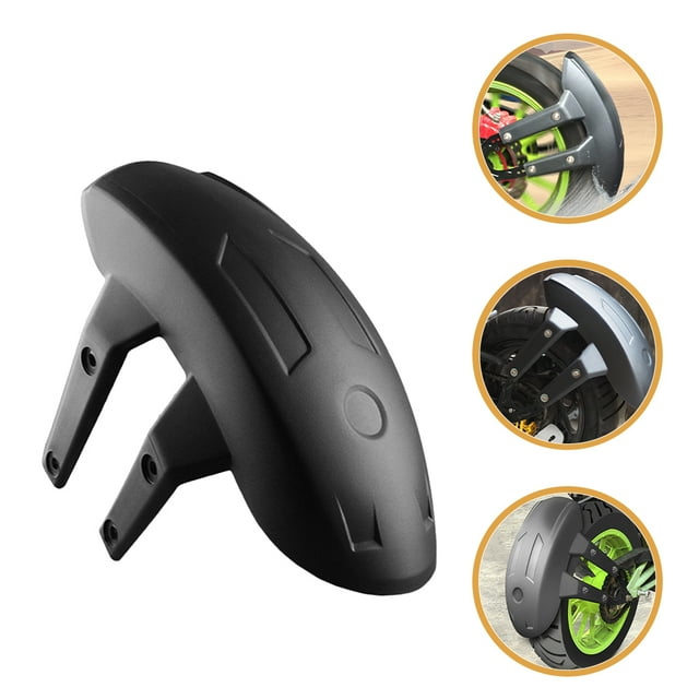 SKISUNO Universal Fit Motorcycle Rear Mudguard Splash Guard in Black for Effective Mud and Sand Defense