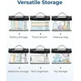 thumbnail image 5 of BAGSMART TSA Approved Toiletry Bag, 2 Pack Clear Makeup Cosmetic Bag Organizer, Quart Size Travel Bag for Toiletries, Carry-on Travel Accessories Essentials, Black-2pcs, 5 of 10