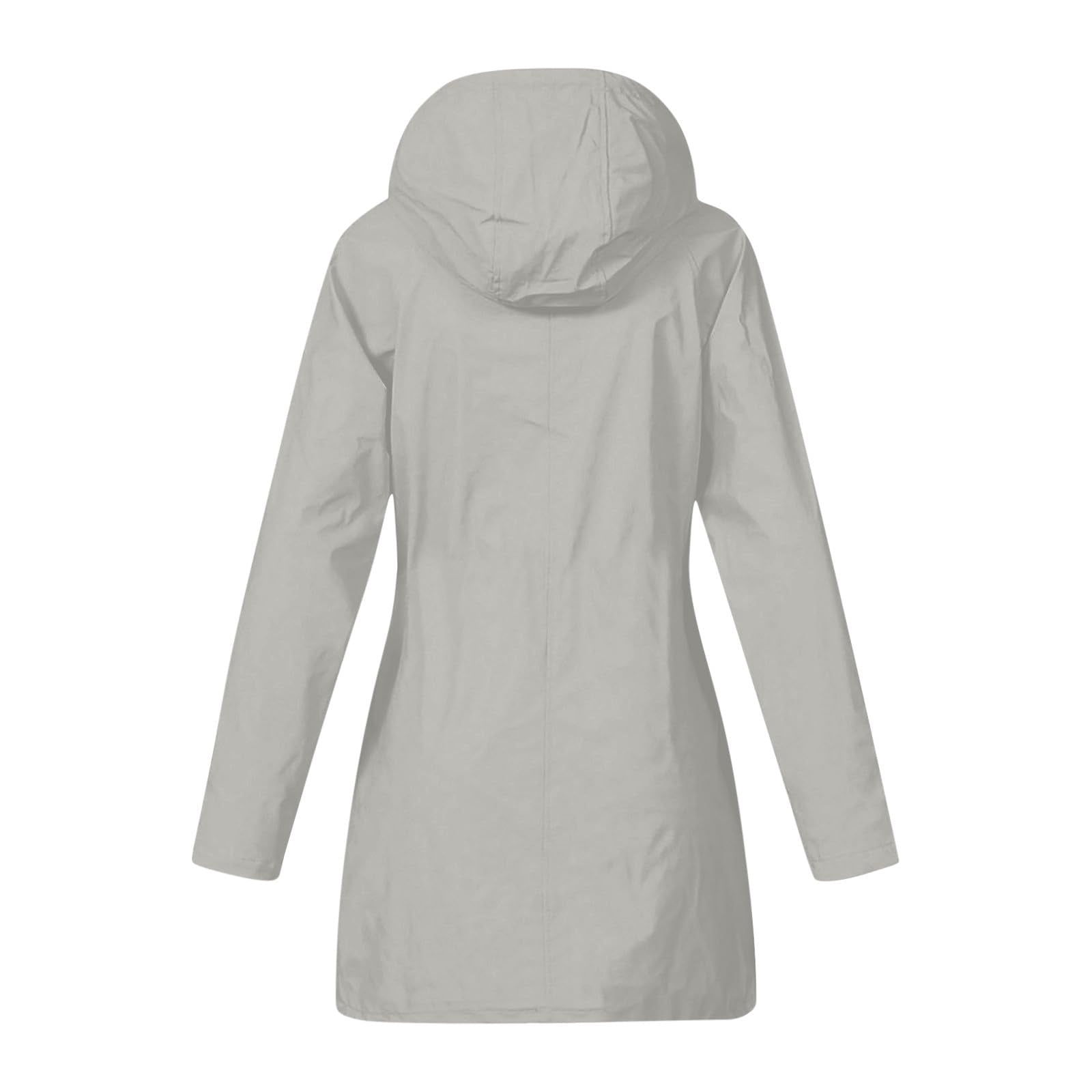 Rain Jacket for Women Lightweight Long Riancoat Hooded Waterproof Windbreaker Outdoor Hiking Travel Trench Coats