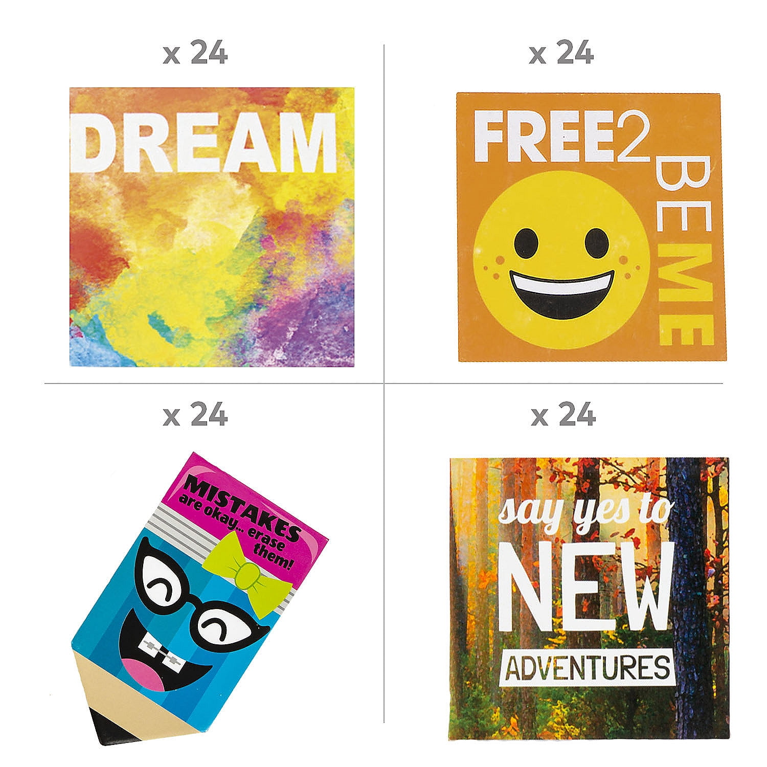 Bulk 96 Pieces Motivational Notepad Assortment