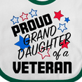 thumbnail image 4 of Inktastic Proud Granddaughter of a Veteran Veterans Day Girls Baby Bib, 4 of 4