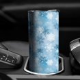 thumbnail image 3 of 20oz Light Blue Christmas Snowflake Pattern Skinny Tumblers Stainless Steel Tumbler with Lid and Straw,Vacuum Insulated Double Wall Travel Tumbler Cups with Cleaning Brush for Coffee,Tea, 3 of 6