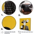 thumbnail image 3 of Designart "Yellow Sunglasses Cow Fashion" Animals Framed Wall Art Decor - Modern Yellow Cow Entryway Framed Wall Art, 3 of 6