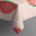 thumbnail image 3 of Strawberry Plants Fruit Light Pink Pattern Rectangle Tablecloth 60"x84",Waterproof Polyester Rectangle Table Cloth, Wipeable Spillproof Polyester Tablecloth for Dining, Camping, Indoor and Outdoor, 3 of 5