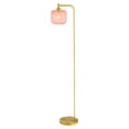 thumbnail image 2 of River of Goods Frederick  Gold Metal and Glass Candlestick Floor Lamp Smoky Purple, 2 of 5