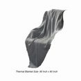 thumbnail image 5 of Benjara Nyx Queen Size Ultra Soft Cotton Thermal Blanket, Textured, Charcoal Gray, 5 of 5