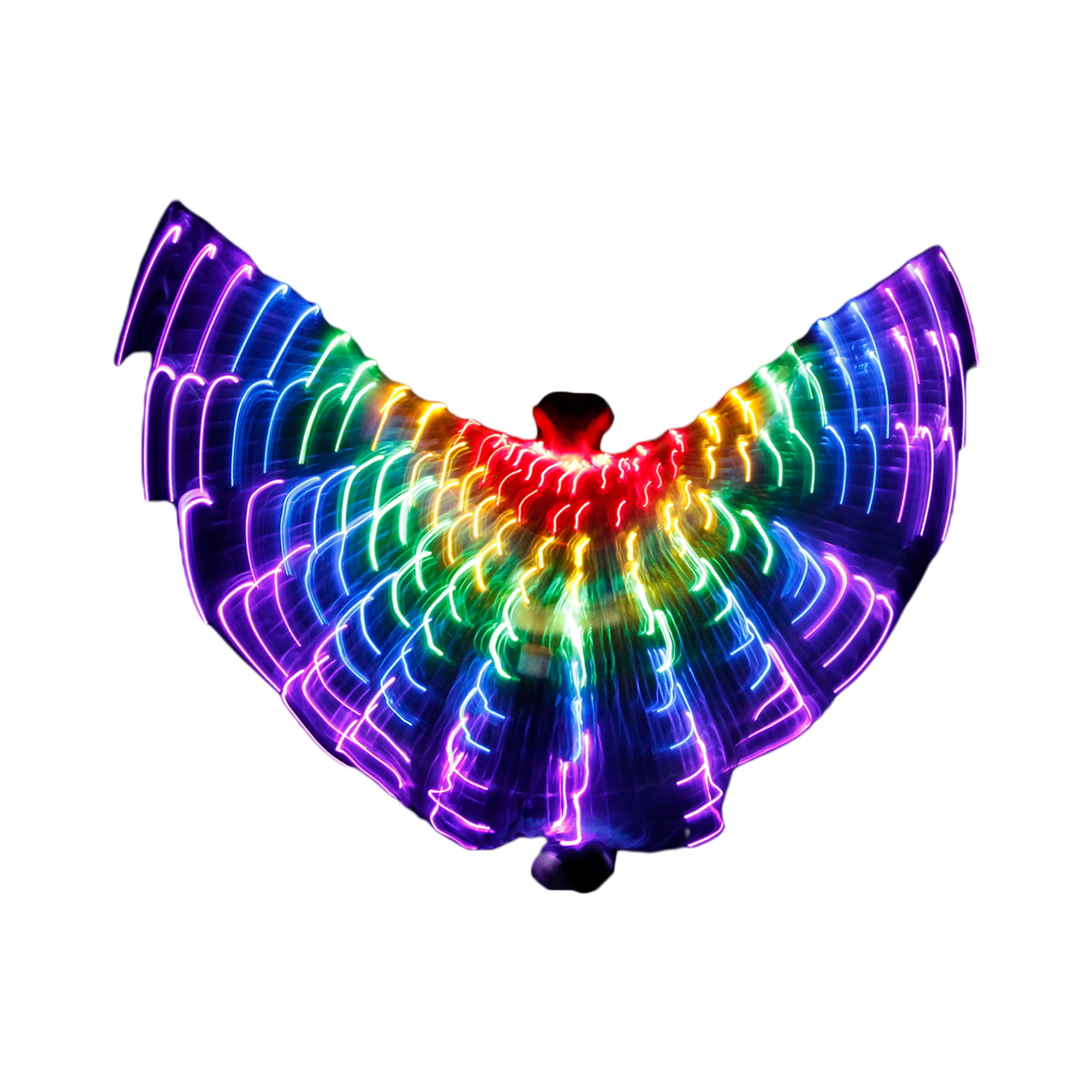 Led isis wings Belly dance club Linght show Costume Colourful rainbow LED wing 